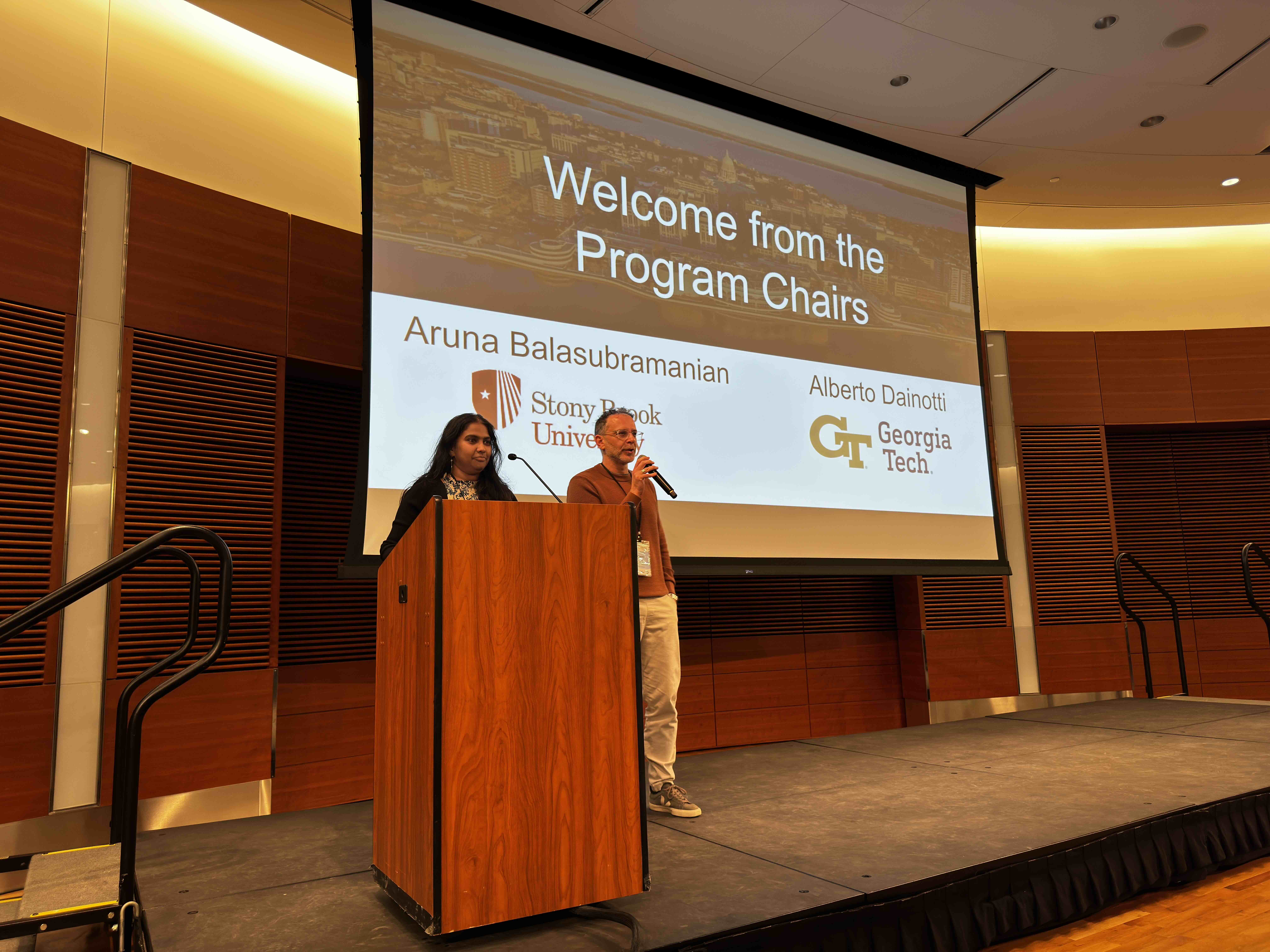 Aruna and Alberto on the podium for IMC 2025