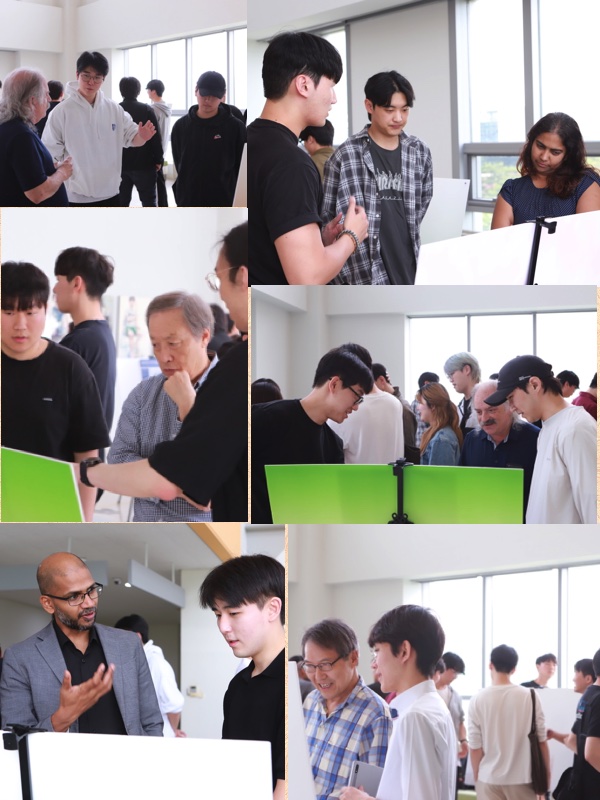 Undergraduates of CSE 310 class presenting their posters